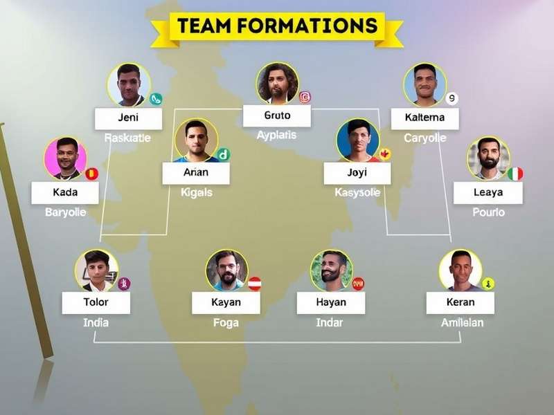 Mahal Volley Legend - Winning Team Strategy Mahal Volley Legend team formation guide showing players from different Indian regions