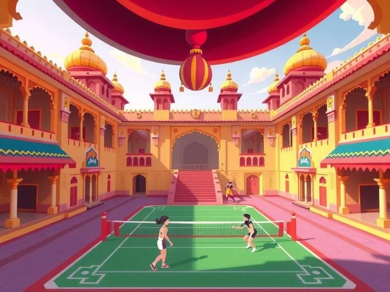 Mahal Volley Legend - Royal Arena Mahal Volley Legend in-game arena inspired by Indian palace architecture with vibrant colors